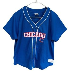 Vintage Chicago Cubs Lady Slugger Jersey Women’s Blue MLB Genuine Merchandise XL